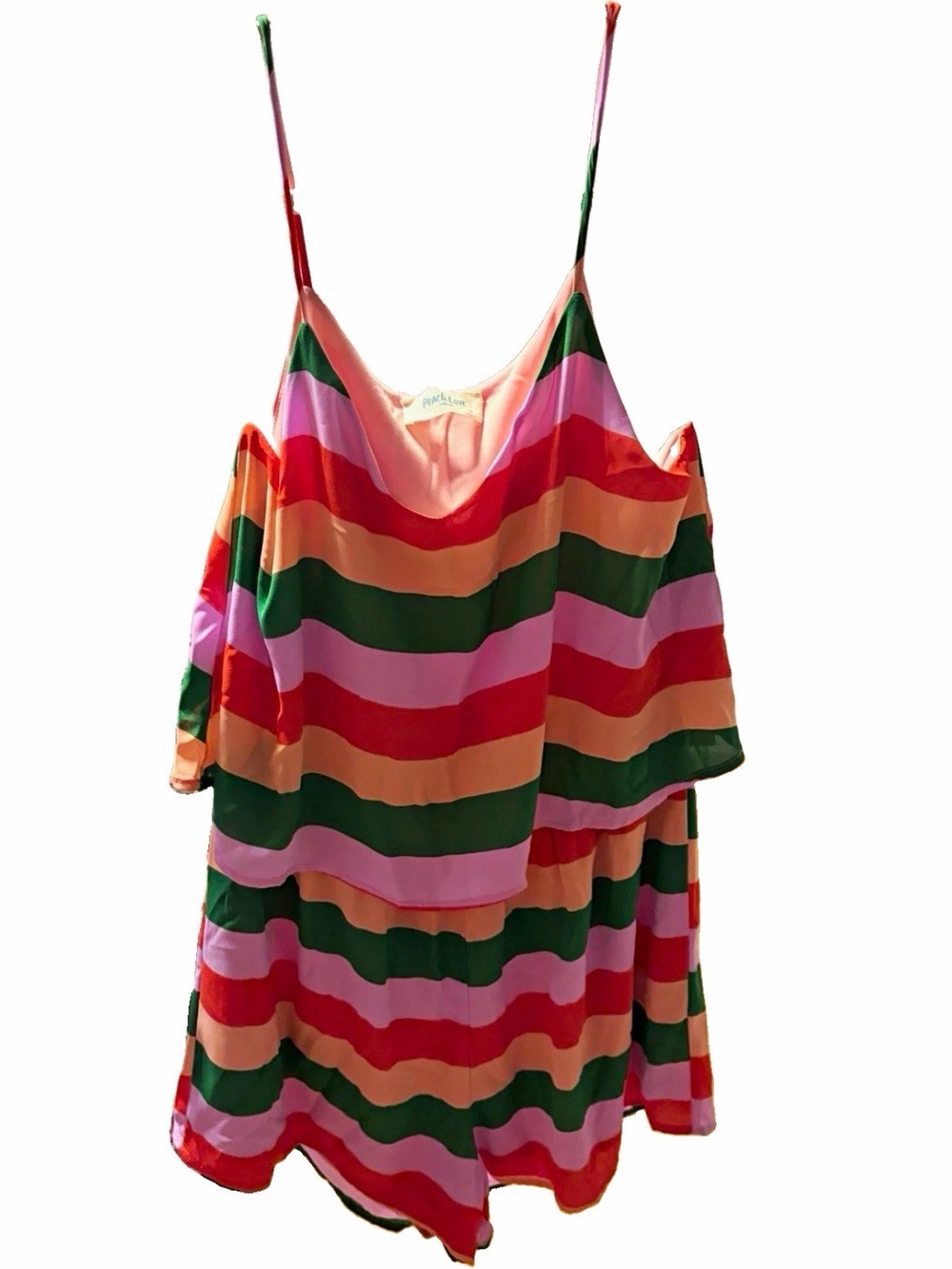 Peach Love California Striped Romper – Women’s Large